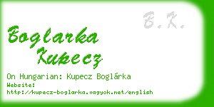 boglarka kupecz business card
